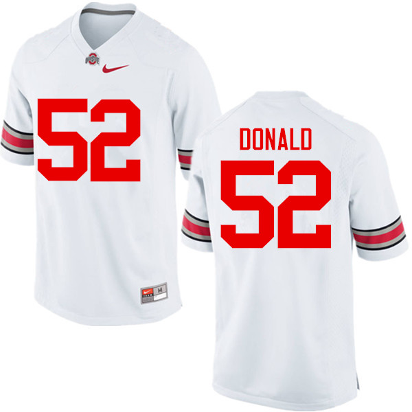 Men Ohio State Buckeyes #52 Noah Donald College Football Jerseys Game-White